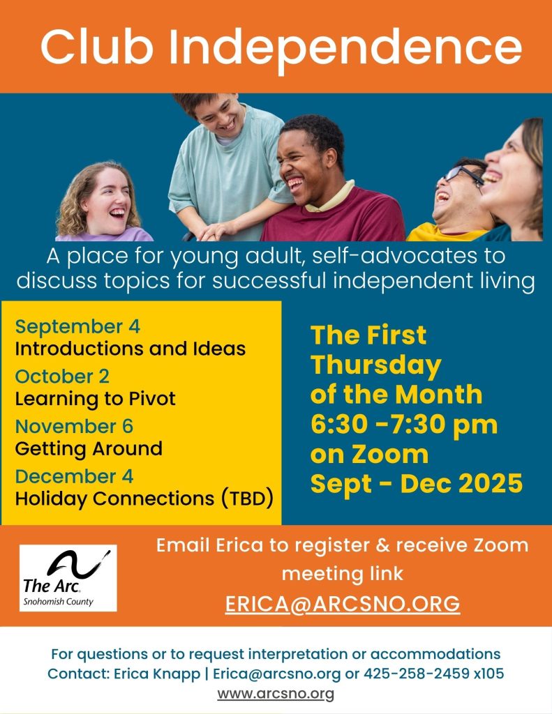 A flier with a picture of 5 youth laughing